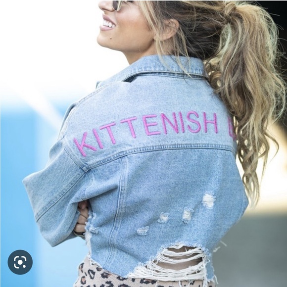 Kittenish crop denim jacket - Picture 1 of 4